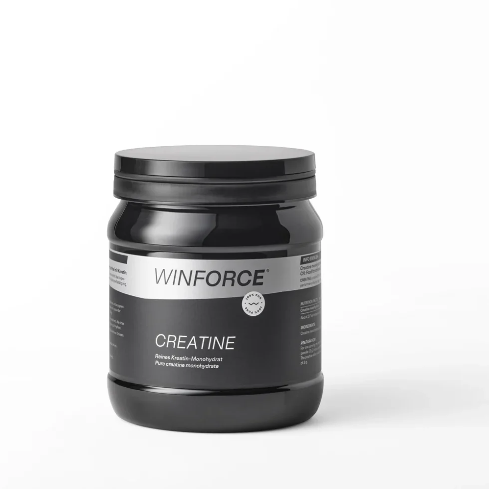Die Winforce Creatine Dose umfasst 650g reines, hochwertiges Pulver aus Deutschland.